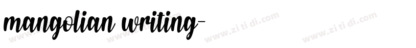 mangolian writing字体转换